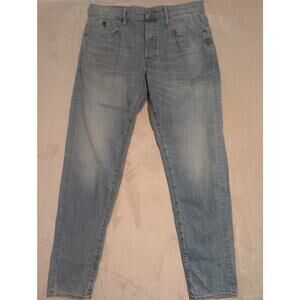 G Star Raw Jeans Mens 34 x 38 Loic Relaxed Tapered Button Fly Denim
